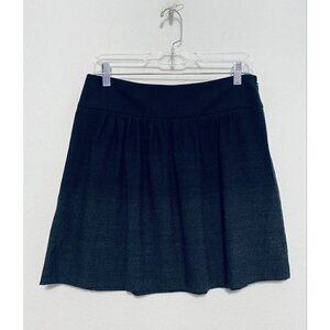 Theory Mini Skirt Womens 4 Pleated Charcoal Gray Ombre Wool Y2K